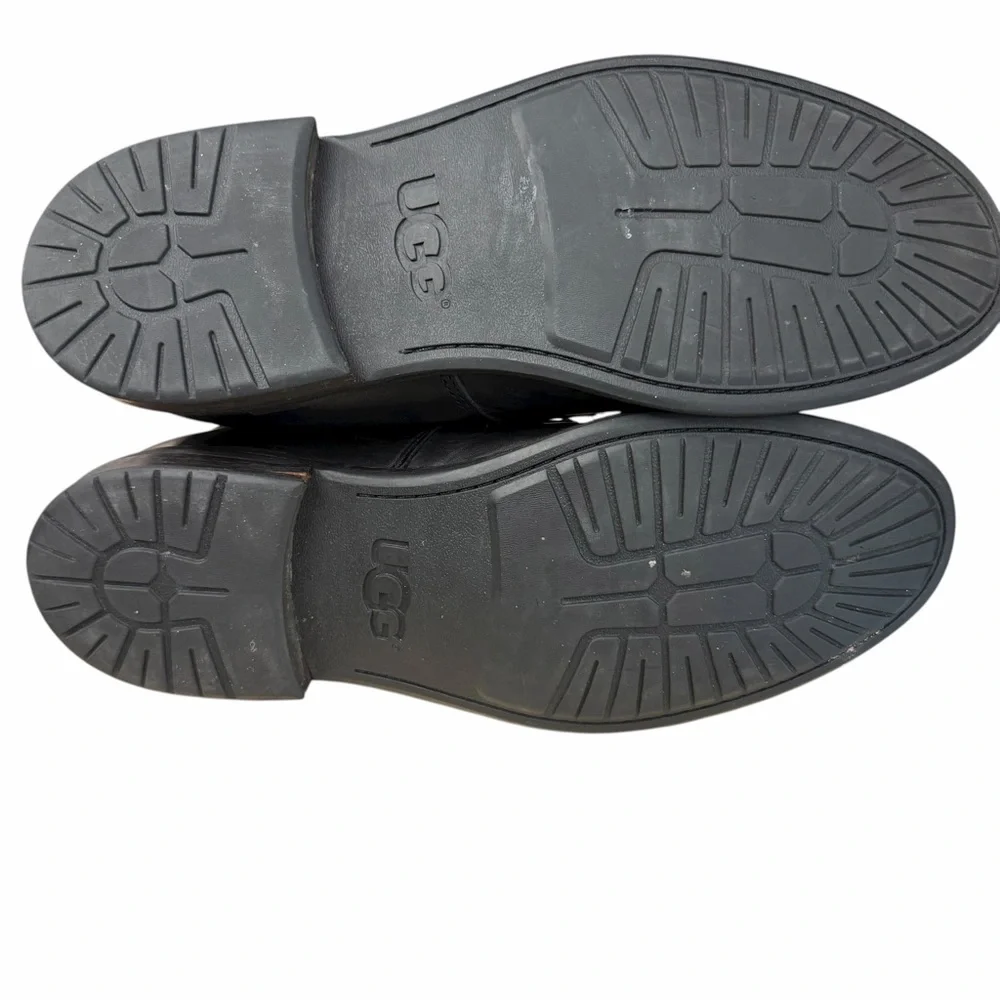 UGG Australia Black Leather Buckle‎ Ankle Boots – Size 9.5 Men